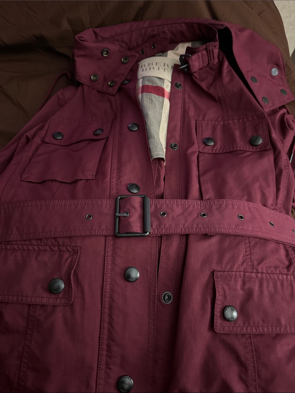 Burberry Jacket in Deep Burgundy